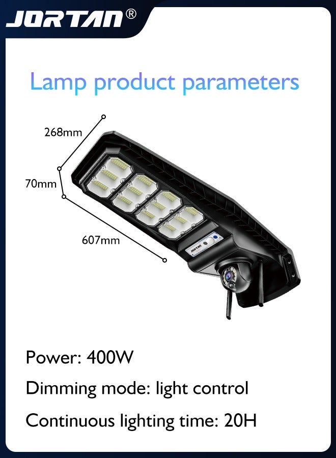 جورتان 4MP 2 في 1 كاميرا واي فاي في الهواء الطلق 400W مصباح مع 480pcs مصباح الخرز و 400m² منطقة الإضاءة والمراقبة الذكية مع PIR كشف الحركة و 2 طريقة الصوت واللون للرؤية الليلية والحماية من الصواعق - Image 3
