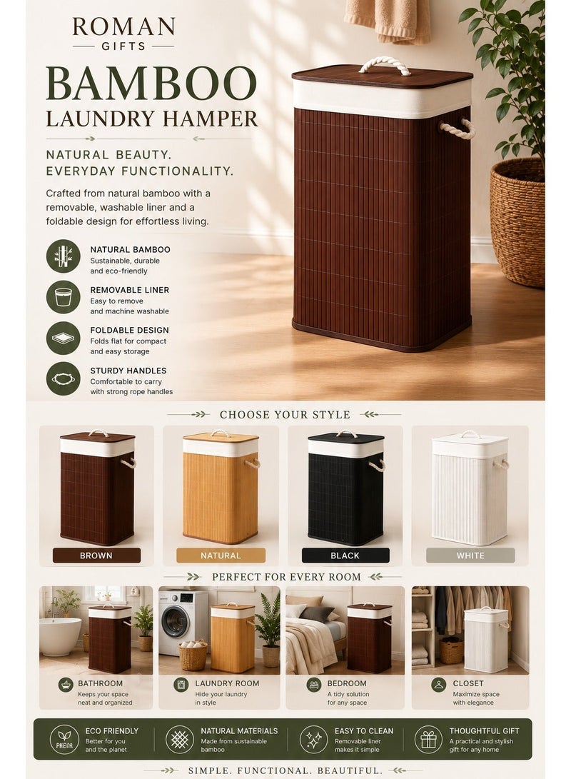 Roman Gifts Large Laundry Basket Waterproof Freestanding Laundry Hamper Laundry Basket With Printed Letters for Clothes Toys in the Dorm and Family - Image 2