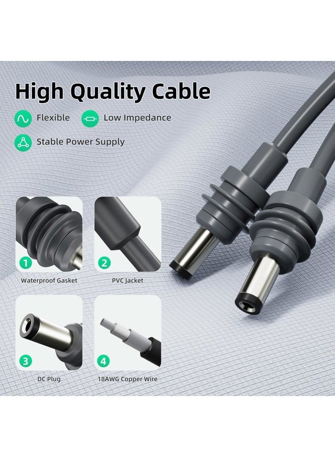 EAZUSE Starlink Mini Power Cable, DC Power Cable 16.4FT/5M, Extension Replacement Cable for Starlink Mini Power DC Male to Male Waterproof Outdoor - Image 2