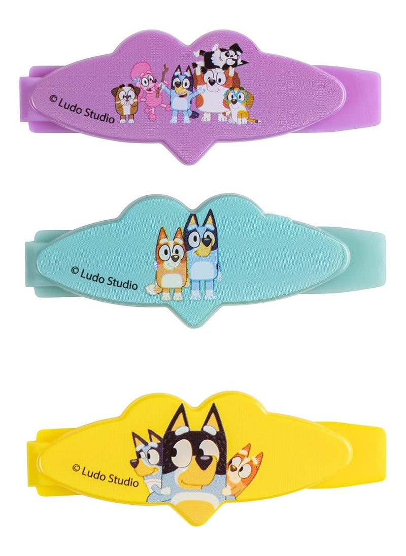 BLUEY Luv Her Bluey Girls 20 Piece Accessory Set with 3 Barrettes, 4 Snap Hair Clips, 5 Elastics and 8 Terry Ponies- Ages 3+  - Image 5