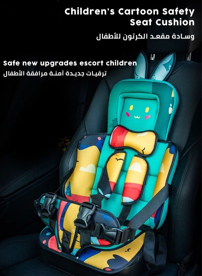 MIXDE Auto Child Safety Seat Simple Car Portable Seat Belt, Foldable Car Seat Protection Travel Accessories for Kids 0-12, Car Seat Liner for Toddlers 3-5 - Image 1