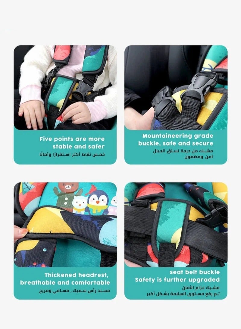 MIXDE Auto Child Safety Seat Simple Car Portable Seat Belt, Foldable Car Seat Protection Travel Accessories for Kids 0-12, Car Seat Liner for Toddlers 3-5 - Image 5