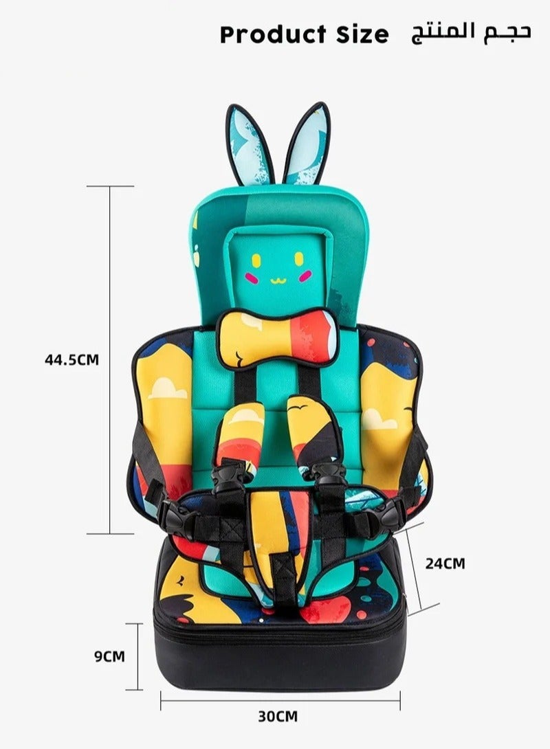 MIXDE Auto Child Safety Seat Simple Car Portable Seat Belt, Foldable Car Seat Protection Travel Accessories for Kids 0-12, Car Seat Liner for Toddlers 3-5 - Image 2