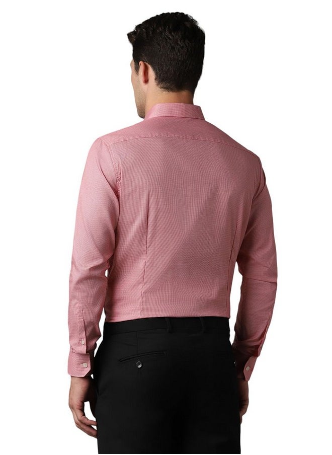 LOUIS PHILIPPE - Louis Philippe Men's Slim Fit Shirt (LPSFMSLP674198_Red - Image 1