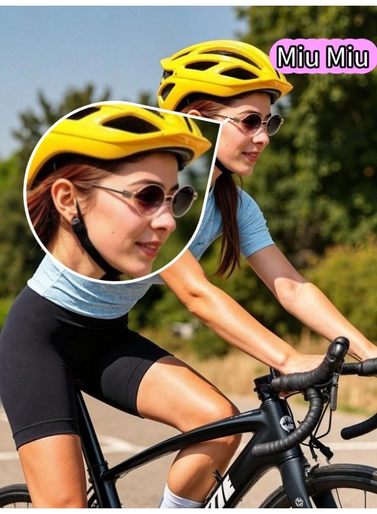 miu miu Italian Designer Luxury Retro Style Polarized Cycling Sunglasses For Ladies - Image 2