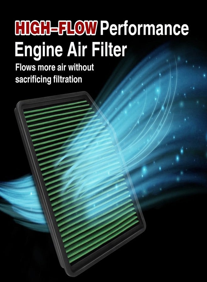 KNSPEC Engine Air Filter Compatible With 2019-2025 Chevy/GMC Truck, Silverado 1500, Sierra 1500, 2021-2024 Yukon Tahoe, Subrban,Escalade Increase Power & Towing, Washable, Replacement Air Filter - Image 5