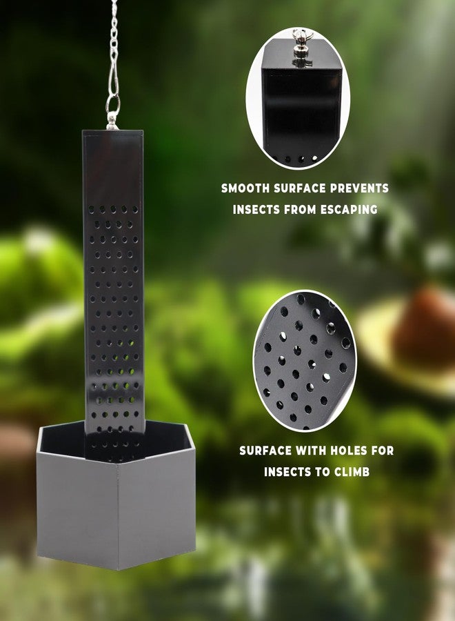 Neeenn Chameleon Feeding Bowl, Hanging Black Acrylic Bearded Dragon Feeder with Column for Insects to Climb, Reptile Tank Aquarium Accessories for Lizard Lguana Gecko Toad Frog - Image 4