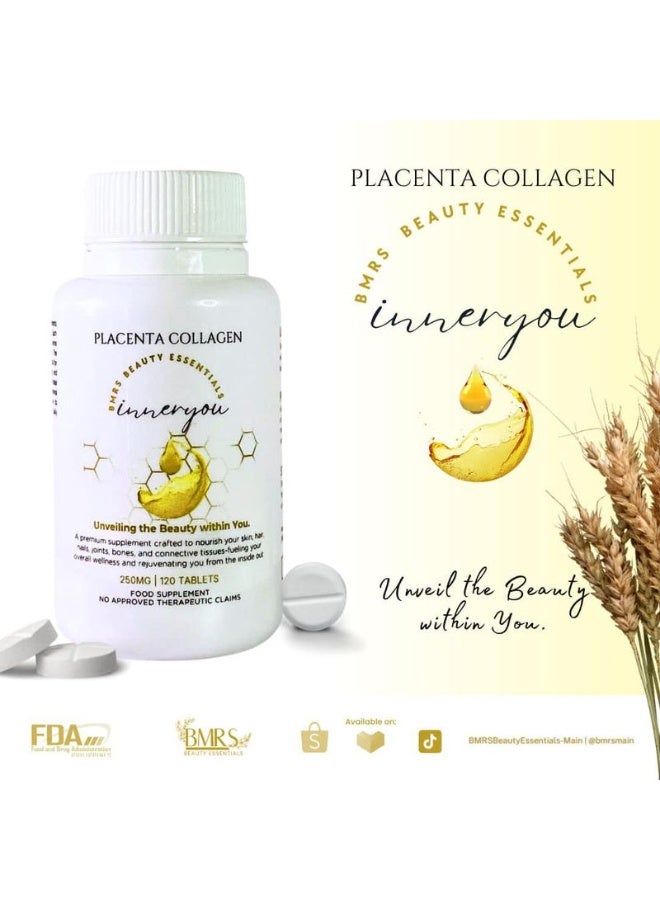 placenta glutathione capsule Beauty Care Placenta Collagen INNERYOU Tablets 250mg | Best Price KSA