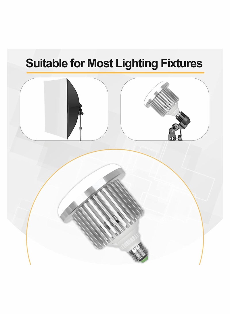 Excefore Photography Lamp Light Bulb 105W 5500K Mushroom Light - Image 4