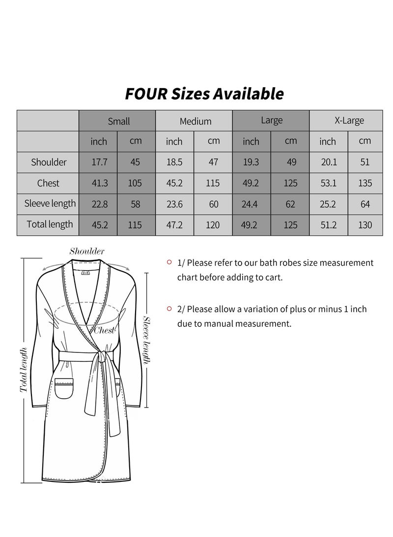 Etertoyle Waffle Weave Bath Robe After Shower Quick Dry Lightweight Unisex Bathrobe For Men & Women - Image 2