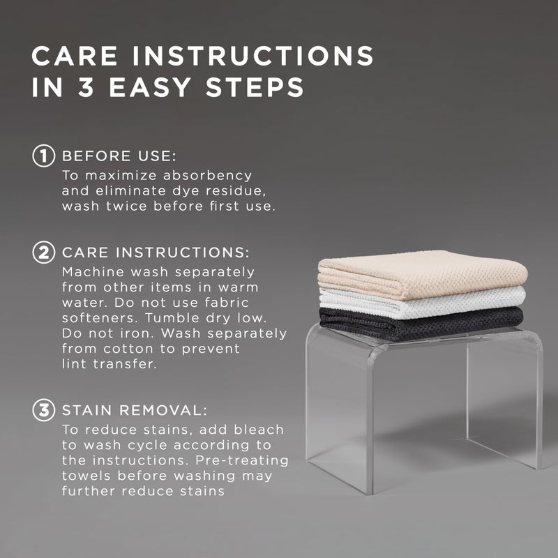 Fromm Softees Plush Bleachproof Microfiber Hair Towel for Salon, Barber, Spa, Ultra Soft Hair Wrap, Drying Towel for All Hair Types, Hands, Face, Durable Salon Towels, 18 x 30 Inches, Oatmeal 6 Pack - Image 4