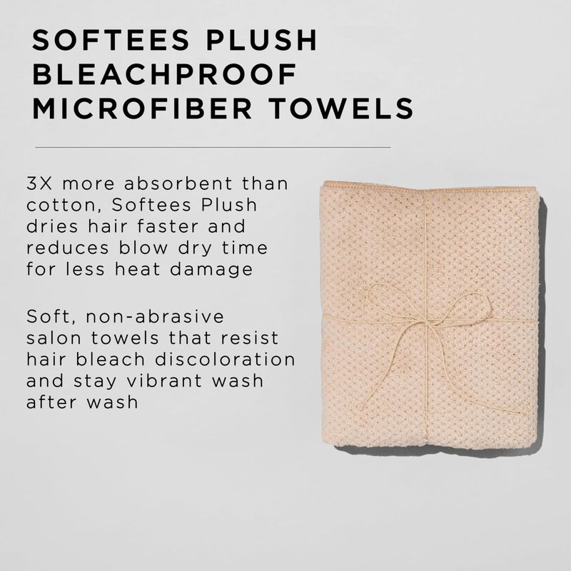 Fromm Softees Plush Bleachproof Microfiber Hair Towel for Salon, Barber, Spa, Ultra Soft Hair Wrap, Drying Towel for All Hair Types, Hands, Face, Durable Salon Towels, 18 x 30 Inches, Oatmeal 6 Pack - Image 2