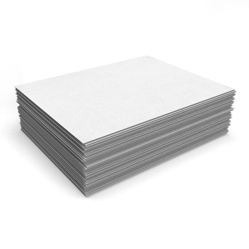 LUXPaper 8.5" x 11" Linen Paper | Letter Size | White Linen | 24lb. Paper Weight (60lb. Text) | 50 Qty - Image 4