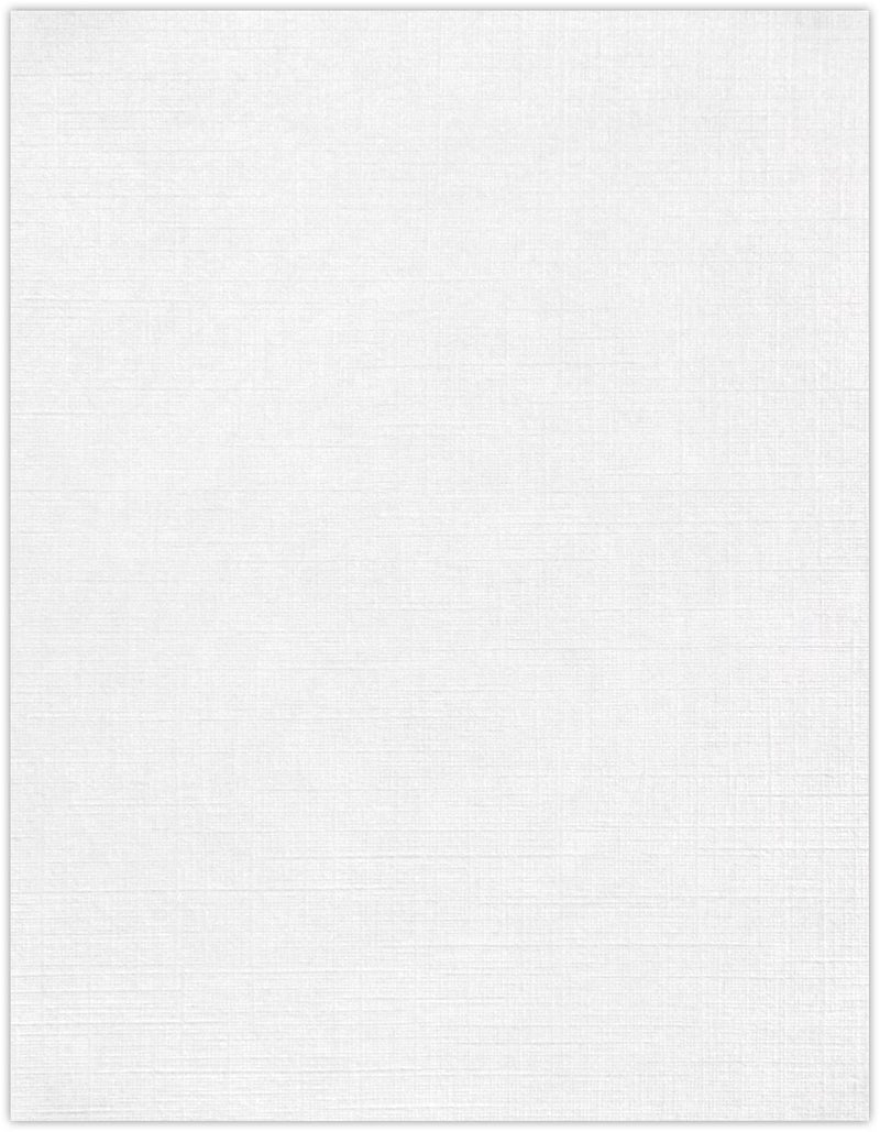LUXPaper 8.5" x 11" Linen Paper | Letter Size | White Linen | 24lb. Paper Weight (60lb. Text) | 50 Qty - Image 1