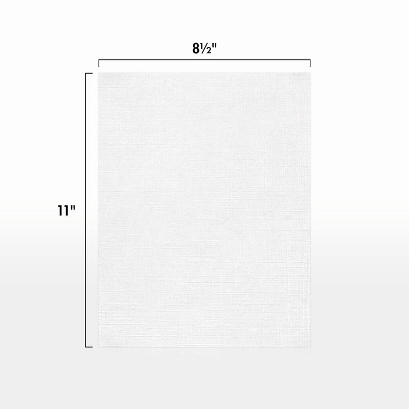 LUXPaper 8.5" x 11" Linen Paper | Letter Size | White Linen | 24lb. Paper Weight (60lb. Text) | 50 Qty - Image 2