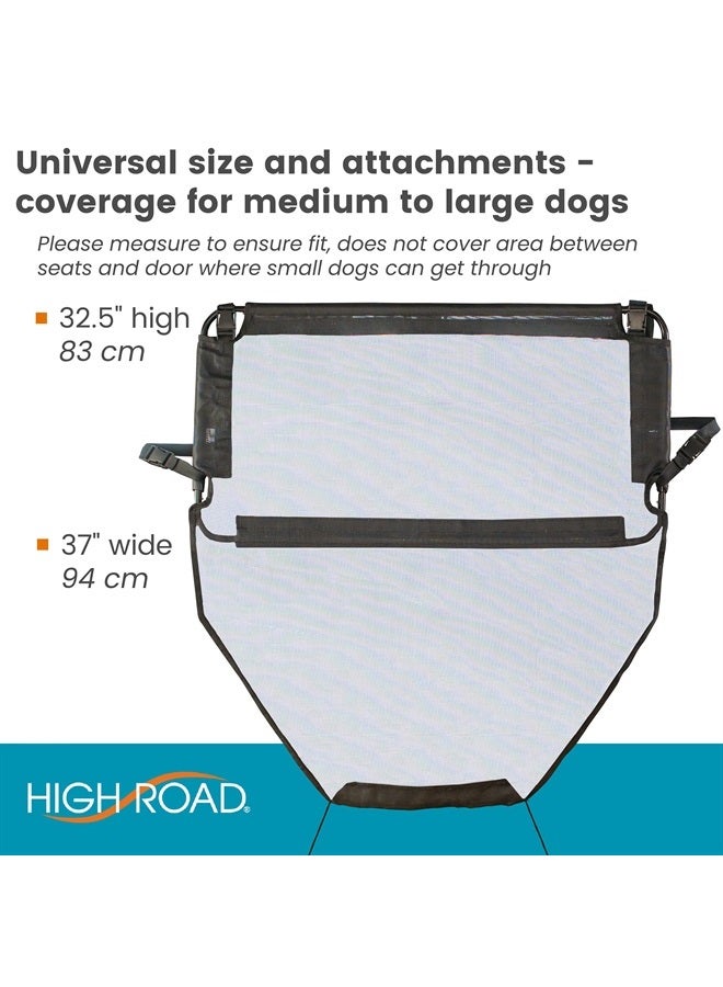 Dog Barrier Gate for Cars and SUVs with Full View Panel and Padded Steel Frame for Medium and Large Dogs