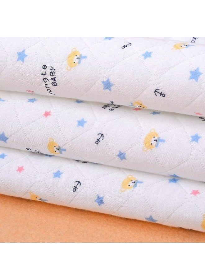 مونفيكل 3pcs Pack Baby Infant Cotton Waterproof Changing Pads Washable Reusable Diapers Liners Mats - Image 4