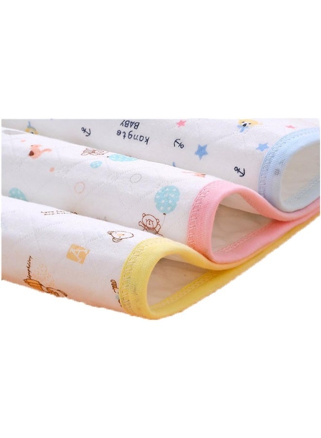 مونفيكل 3pcs Pack Baby Infant Cotton Waterproof Changing Pads Washable Reusable Diapers Liners Mats - Image 1