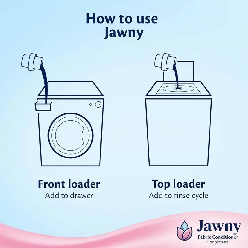 Jawny Fabric Softener, Valley Dew Scent, Concentrate Formula, Soft and Fresh Clothes, 3L - Image 3
