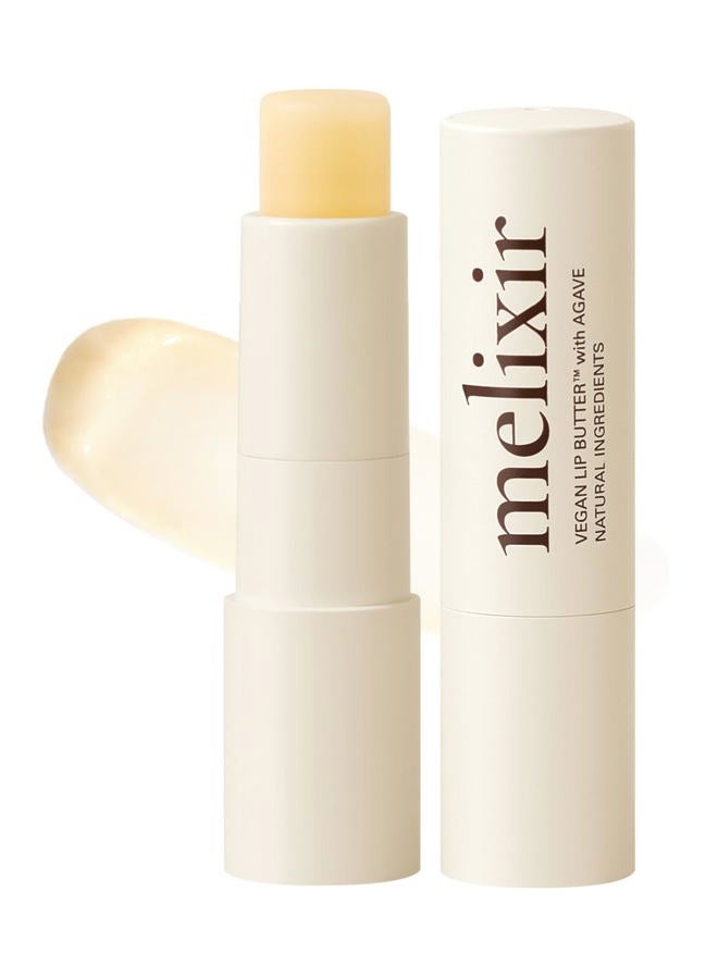 Melixir Vegan Lip Butter #01 Agave(Clear) (+11 more colors) 0.13oz, Bee Free, Petrolatum Free, Deep Nourishing Plant-Based Vegan Chapstick, Vegan Lip Balm for Dry, Cracked and Chapped Lips - Image 1