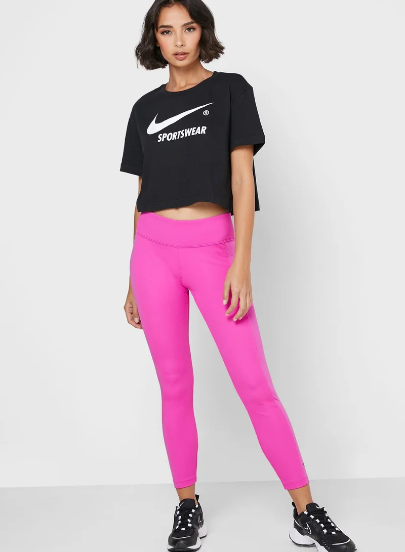 Nike NSW Swoosh Logo Cropped T-Shirt