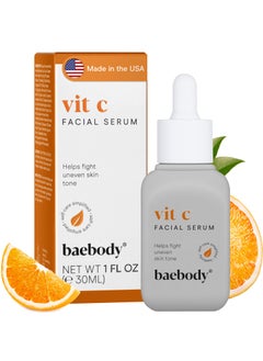 Baebody Baebody Made in USA Vitamin C Face Serum - Vitamin C Serum for Dark Spots and Dull Skin - With Hyaluronic Acid (1 fl oz/30 ml) 