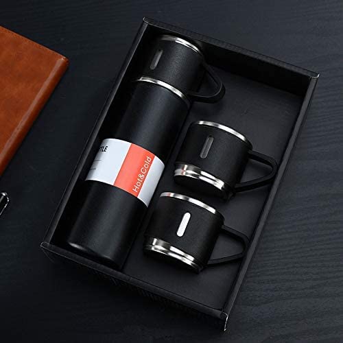 Generic Crystal Zone Double Wall Stainless Steel Thermo 500ml Vacuum Insulated Bottle Water Flask Gift Set with Two Cups Hot Cold Multicolor Corporate Gift Items  - Image 5