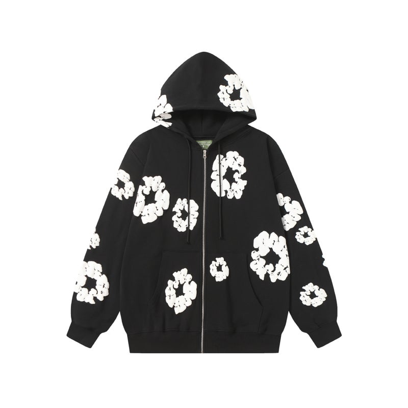 Zipper Style Kapok (Full Series) Foam Print Couple Style Suit Jacket Autumn Couple Outfit - Image 3