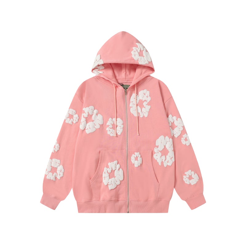 Zipper Style Kapok (Full Series) Foam Print Couple Style Suit Jacket Autumn Couple Outfit - Image 5