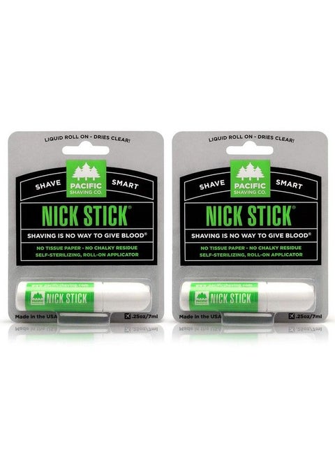 Nick Stick No Tissue Paper No Chalky Residue Dries Clear Liquid Rollon Applicator Puts Nicks In Their Place With Vitamin E & Aloe Styptic Pencil .25 Oz (2 Pack)