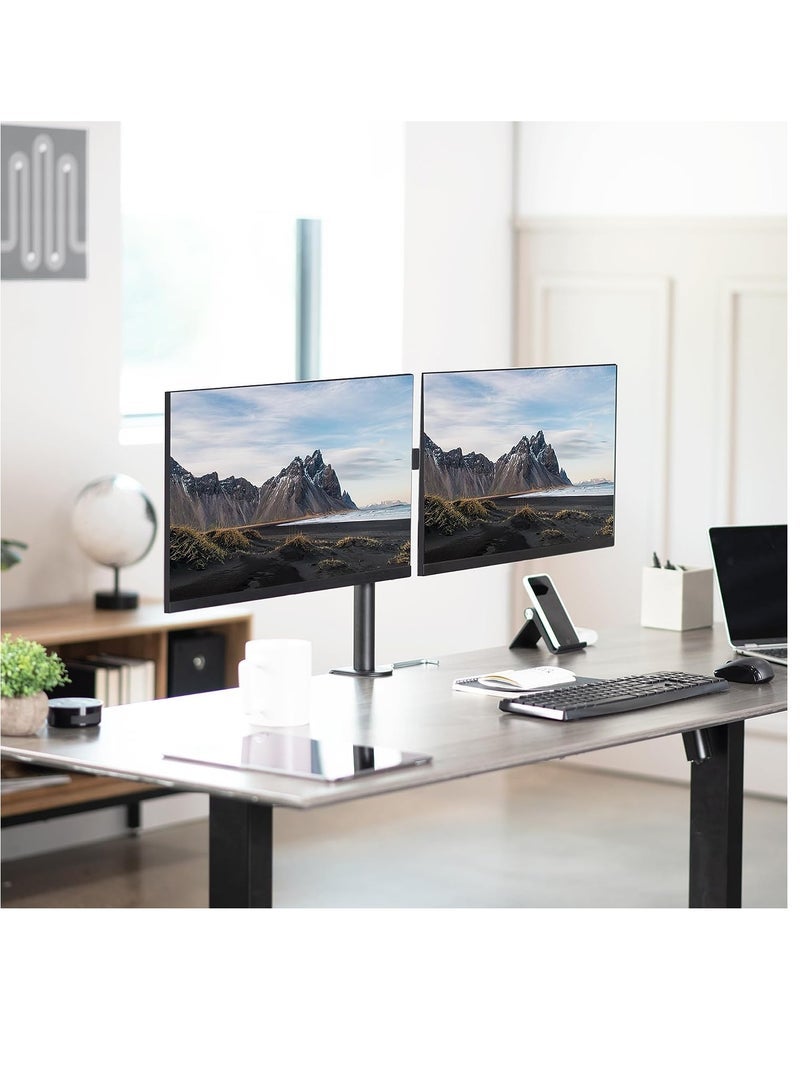 Triple Monitor Mount VESA Stand for 3 Screens, Fits Most 17 to 24 inch LCD, LED, up to 15.4lbs Weight Cpacity per Screen, Fully Adjustable Tilt, Swivel - Image 2