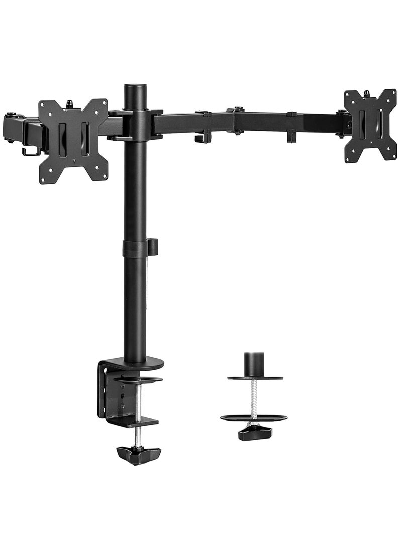 Triple Monitor Mount VESA Stand for 3 Screens, Fits Most 17 to 24 inch LCD, LED, up to 15.4lbs Weight Cpacity per Screen, Fully Adjustable Tilt, Swivel - Image 1
