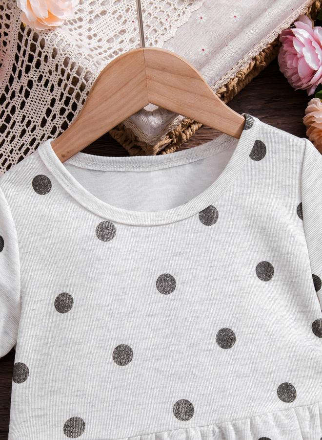 Take Two Girls Polka Dot Print Casual Dress - Image 4