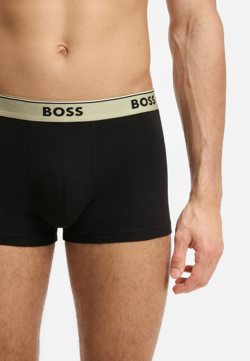 BOSS  Three-pack of stretch-cotton trunks with logo waistbands for Men | Best Price UAE