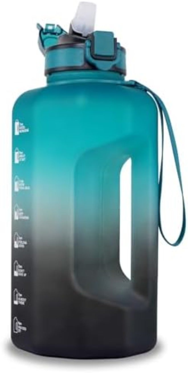 GEMFUL Water Bottle with Motivational Time Marker - 2.2 Liter Daily Hydration Tracker Jug BPA Free for Office Man Women  Wellness - Image 3