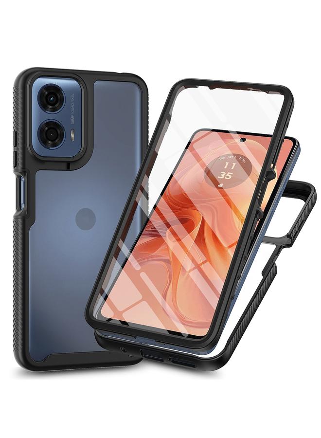 The Bros Case For Motorola Moto E14 / G24 / G04 / G04s Starry Sky Solid Color Series PC + TPU Phone Case with PET Film