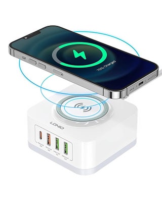 32W Wireless Charger, 5-in-1 Multi-Device Wireless Charging Station, 15W Max Qi-Certified Wireless Charger & 20W USB-C Port Fast Charger Compatible with iPhone, iPad, AirPods, Samsung, Tablet - view 2