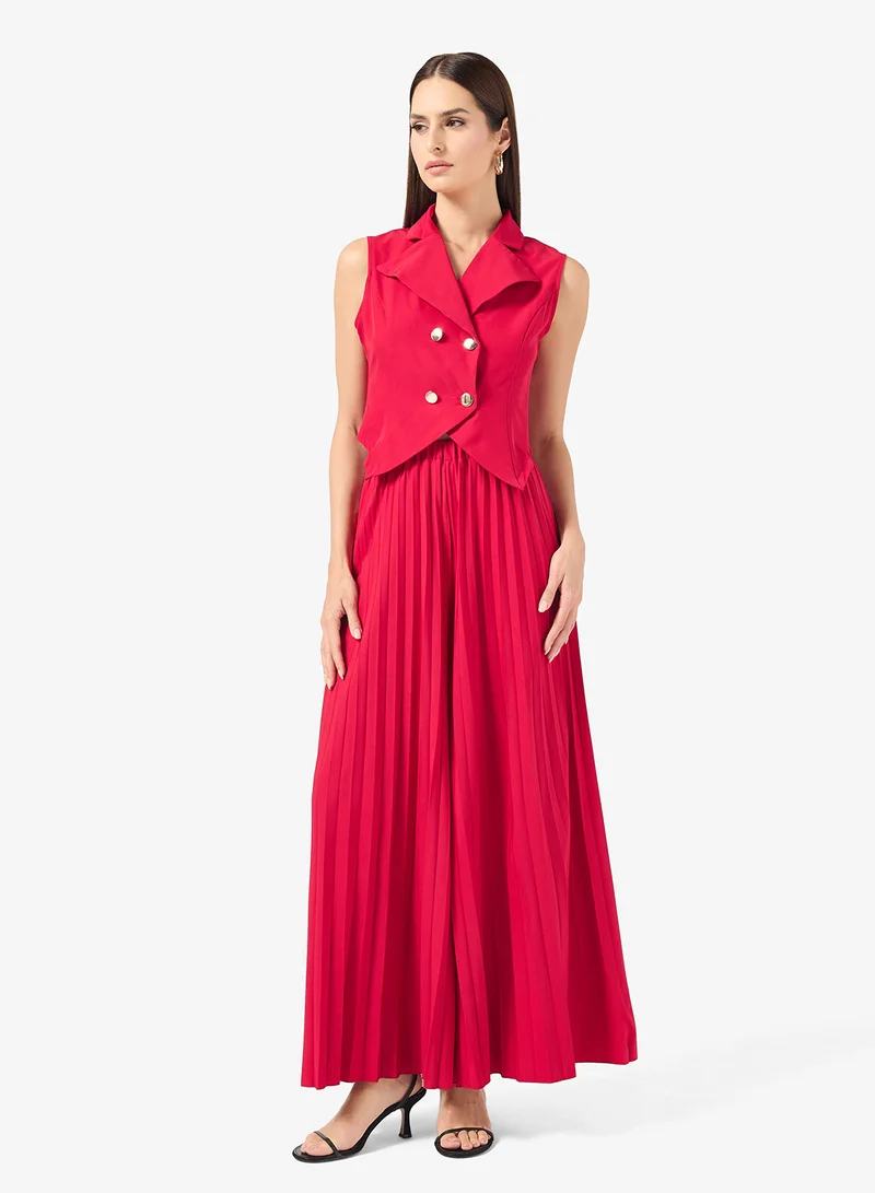 ELLA  Vest With Pleated Pant Set for Women | Best Price UAE