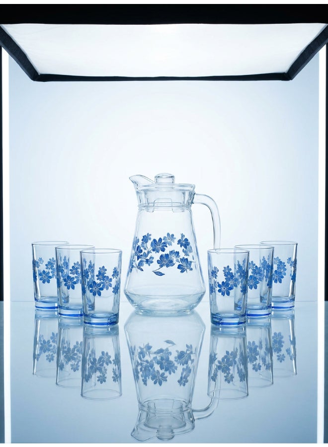 Luminarc Laflorita 7 Piece Drink Set includes 1.8L Jug, 6 x 270ml Lancier Glass Tumblers, Made of Annealed High Quality & Durable Glass - Image 5