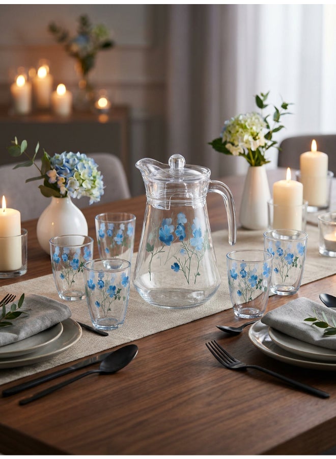 Luminarc Laflorita 7 Piece Drink Set includes 1.8L Jug, 6 x 270ml Lancier Glass Tumblers, Made of Annealed High Quality & Durable Glass - Image 4