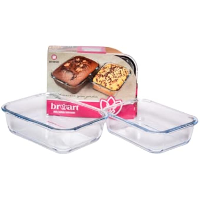 Borcam Glass Baking Dish Set Of 3 Size 1040 Ml And 1520 Ml For Cooking Baking And Roasting Casserole Dish Borosilicate Glass Bpa Free Microwave And Dishwasher Safe Loaf Tray - Image 2