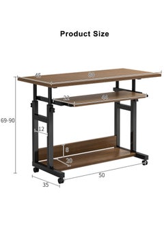 Adjustable Computer Table 80 X 45cm Movable Laptop Computer Desks with Keyboard Tray for Office Home - pzsku/ZB723452466F51BAF8F29Z/45/_/1671583143/89383afe-b6db-493c-bc1d-c879ed713fcc