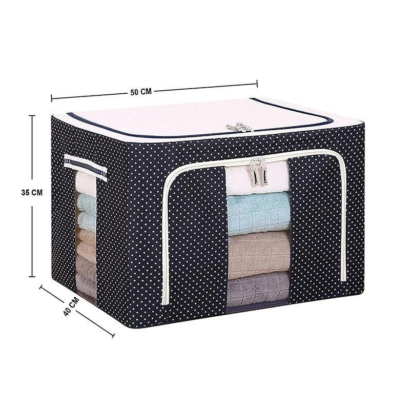 Suicune Large Clothes Storage Bags Foldable Closet Organizers and Storage Bins with Sturdy Zipper Thick Fabric Closet Storage Containers with Durable Handles for Clothing Blanket Toys Blue - Image 4