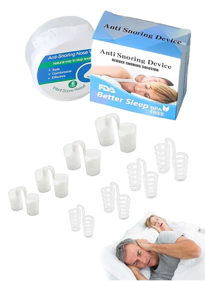 Lemon 8 PCS Anti Snoring Device, Snore Stopper Nasal Dilators Snoring Solution, Comfortable Nasal Dilators to Relieve Snore for Better Sleep Sleeping Aid Sleep for Women Men - Image 1