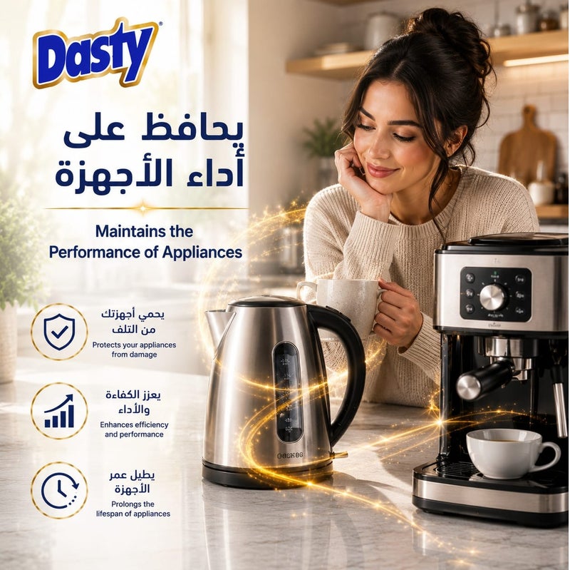 Dasty Professional Descaler for Kettles & Coffee Machines – Italian Formula for Removing Limescale & Improving Appliance Performance - Image 4