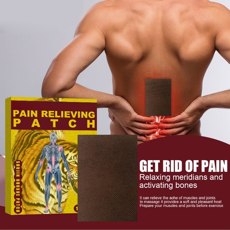 12PCS Tiger Plaster Patches Relax Meridian and Activate Collaterals Joint Damage Shoulder Lumbar Vertebra Patch for Treat Muscle Pain Stiffness Relieve Rheumatoid - Image 5