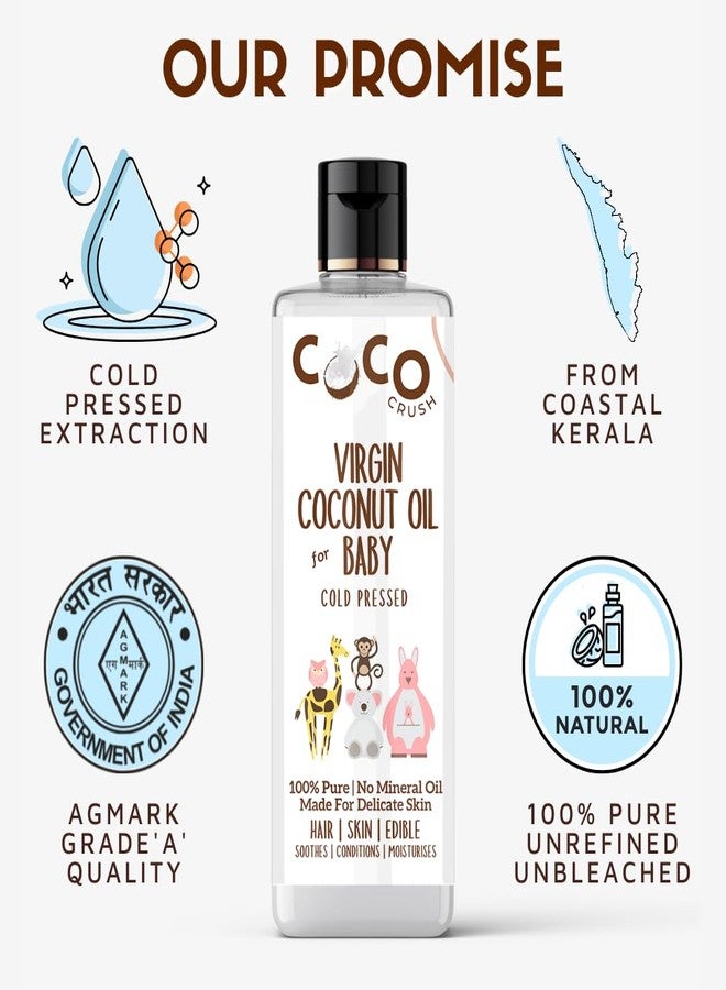 Coco Crush 100% Natural Cold Pressed Coconut & Sesame Oil Combo for Babies | Pure, Safe & Chemical-Free | Nourishing Hair & Body Massage Oil (100ml(2 * 50ml)) - Image 4
