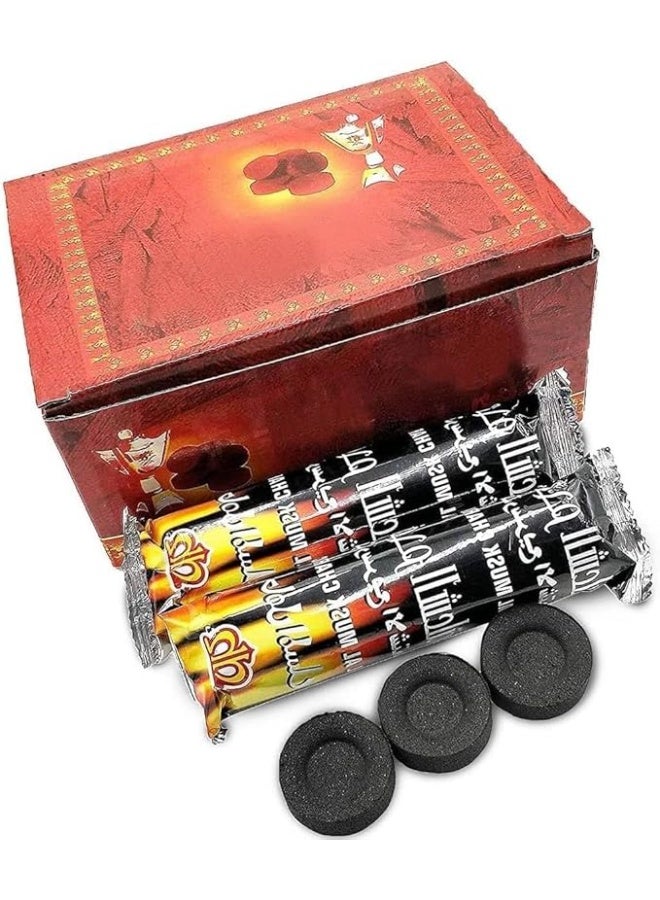 Bakhoor Charcoal 200 Peices | Long Lastting for Bakhoor and Incense | Sheesha and Hooka Coal | Shoala Charcoal - 33 mm (2 Box-Combo Pack) - Image 3