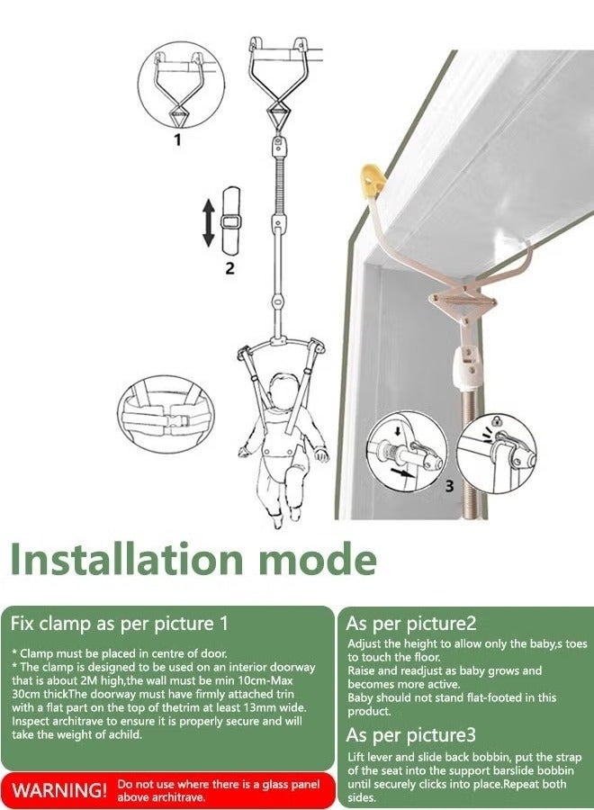 WALALLA Baby Jumper with Toddler Swing Baby Jumper and Bouncer Indoor Toddler Swing Set - Image 5