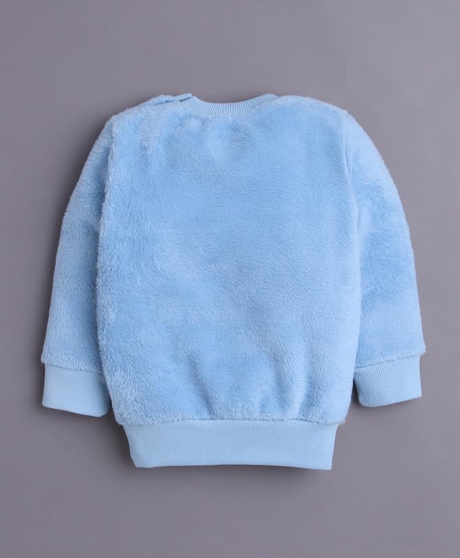 BUMZEE Boys Cotton Full Sleeves Sweatshirt & Jogger Set Blue - 6-12 Months (Peb10908C-blu) - Image 3